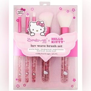 The Crème Shop Hello Kitty Luv Wave Brush Set - Limited Edition Set of 5